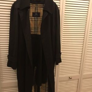 Burberry Men's Black Wool Removable Lining Trench